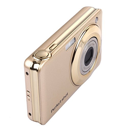 KINGEAR V600 2.7 Inch TFT 15MP 1280 X 720 HD Digital Video Camera With 5X Optical Zoom and Anti-shake Smile Capture (Gold)