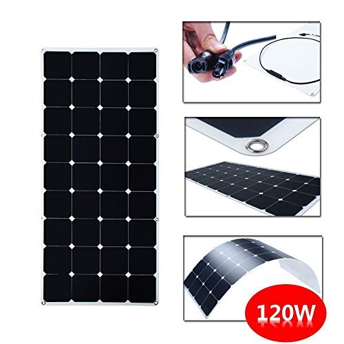 KINGSOLAR 120 Watt 18 Volt Monocrystalline Sunpower Semi Flexible Solar Panel Bendable folding Solar panel charger