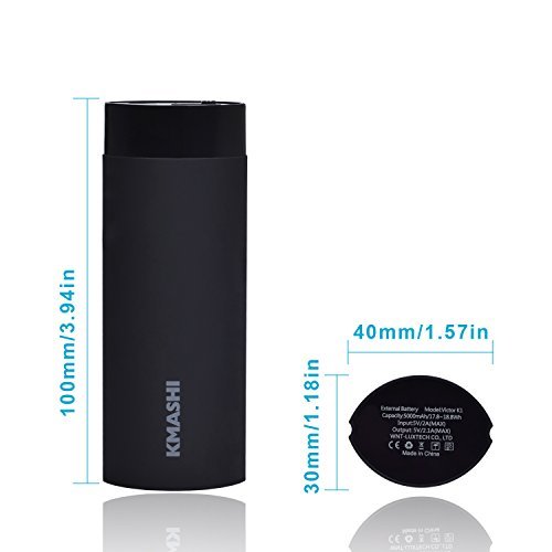 KMASHI External Battery, Compact 5000mAh Portable Charger Power Bank Pack for iPhone 6S 6 Plus