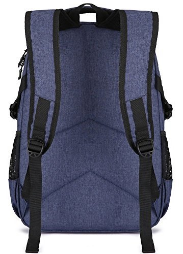 KOLAKO Business Laptop Backpack, Waterproof Casual Travel Daypack, College Computer Backpacks with USB Charging Port for Men, Fits 15.6 inch Laptop & Notebook (Blue)