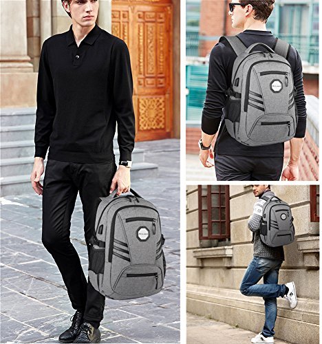 KOLAKO Laptop Backpack with USB Port Charger Anti-Theft Slim Business Computer Backpack Water Resistant Lightweight Travel Laptop Bag Fit 15 15.6 inch Laptop and Tablet