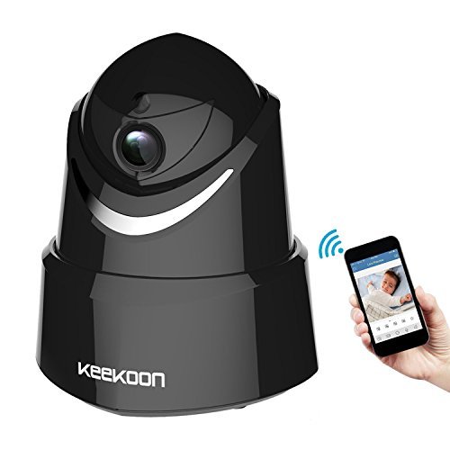 Keekoon 1080P Wireless/Wired IP Camera ,Baby Monitor with Two-Way Talk & Pan/Tilt & Night Vision (Black)