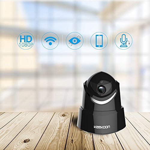 Keekoon 1080P Wireless/Wired IP Camera ,Baby Monitor with Two-Way Talk & Pan/Tilt & Night Vision (Black)