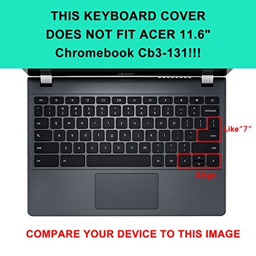 Keyboard Cover for Acer 11.6\" Chromebook Cb3-111-c670 Cb3-111-c8ub C720 C720P C740 (US Layout) - for Chromebook Cover Skin (Turquoise Blue) DOES NOT FIT ACER 11.6\" Chromebook Cb3-131!!!