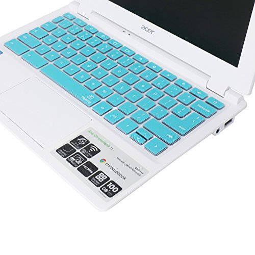 Keyboard Cover for Acer 11.6\" Chromebook Cb3-111-c670 Cb3-111-c8ub C720 C720P C740 (US Layout) - for Chromebook Cover Skin (Turquoise Blue) DOES NOT FIT ACER 11.6\" Chromebook Cb3-131!!!