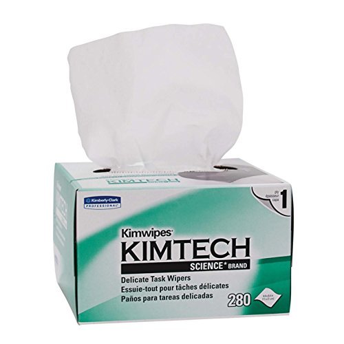 Kimberly-Clark Kimtech Science Kimwipes Delicate Task Disposable Wiper, 8-25/64" Length x 4-25/64" Width, White (Pack of 3)