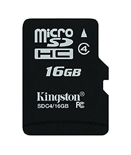 Kingston 16 GB Class 4 MicroSDHC Flash Card with SD Adapter SDC4/16GB