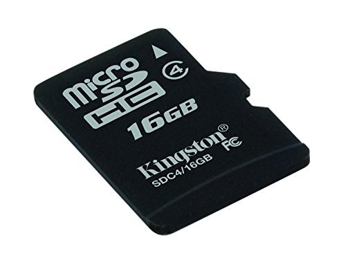 Kingston 16 GB Class 4 MicroSDHC Flash Card with SD Adapter SDC4/16GB