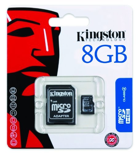 Kingston 8 GB microSDHC Class 4 Flash Memory Card SDC4/8GB