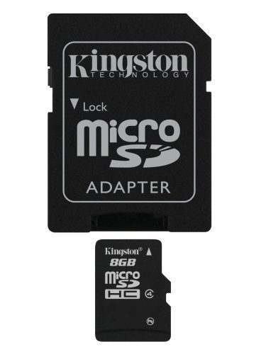 Kingston 8 GB microSDHC Class 4 Flash Memory Card SDC4/8GBET