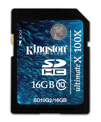 Kingston Digital 16 GB Class 10 Flash Memory Card SD10G2/16GB