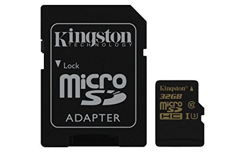 Kingston Digital 32GB Microsdhc Class U3 UHS-I 90R/45W + SD Adapter (SDCG/32GB)