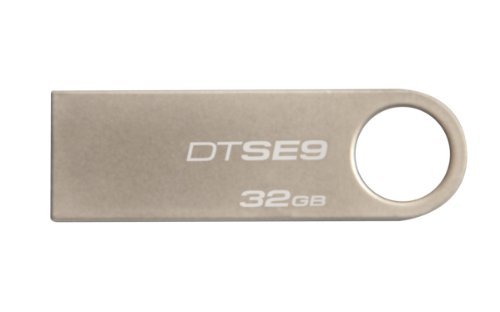 Kingston Digital DataTraveler SE9 32GB USB 2.0 Flash Drive, Silver (DTSE9H/32GBZET)