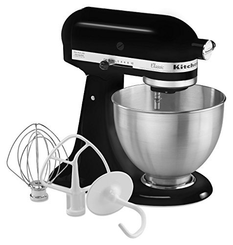 KitchenAid K45SSOB 4.5-Quart Classic Series Stand Mixer, Onyx Black