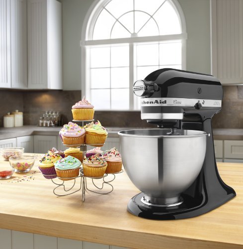 KitchenAid K45SSOB 4.5-Quart Classic Series Stand Mixer, Onyx Black