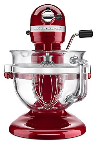 KitchenAid KF26M22CA 6-Qt. Professional 600 Design Series with Glass Bowl - Candy Apple Red