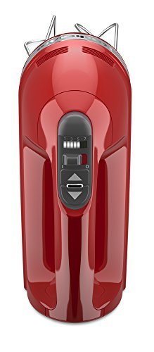 KitchenAid KHM7210ER 7-Speed Digital Hand Mixer with Turbo Beater II Accessories and Pro Whisk - Empire Red