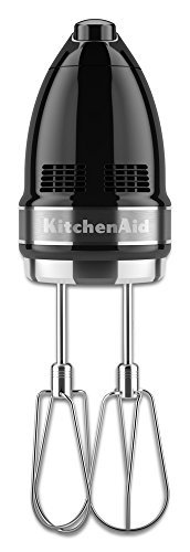 KitchenAid KHM7210OB 7-Speed Digital Hand Mixer with Turbo Beater II Accessories and Pro Whisk - Onyx Black