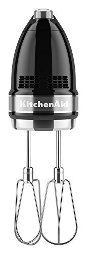 KitchenAid KHM926OB 9-Speed Digital Hand Mixer with Turbo Beater II Accessories and Pro Whisk - Onyx Black