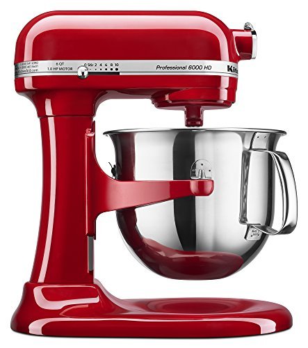 KitchenAid Professional 6000 HD KSM6573CER Stand Mixer, 6 Quart, Empire Red