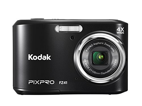 Kodak PIXPRO Friendly Zoom FZ41 16 MP Digital Camera with 4X Optical Zoom and 2.7" LCD Screen (Black)