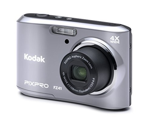 Kodak PIXPRO Friendly Zoom FZ41 16 MP Digital Camera with 4X Optical Zoom and 2.7" LCD Screen (Silver)