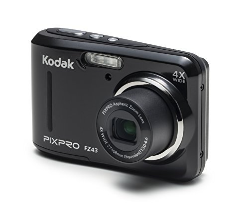 Kodak PIXPRO Friendly Zoom FZ43 16 MP Digital Camera with 4X Optical Zoom and 2.7" LCD Screen (Black)