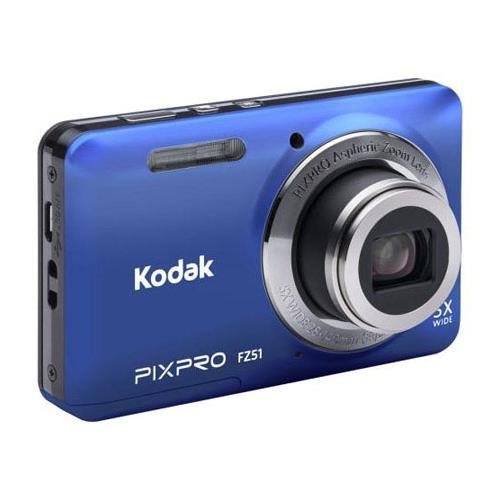 Kodak PIXPRO Friendly Zoom FZ51 16 MP Digital Camera with 5X Optical Zoom and 2.7" LCD Screen (Blue)