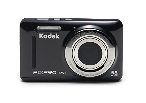 Kodak PIXPRO Friendly Zoom FZ53 16 MP Digital Camera with 5X Optical Zoom and 2.7" LCD Screen (Black)