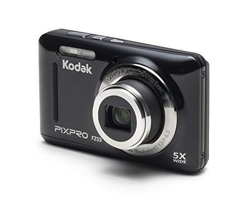 Kodak PIXPRO Friendly Zoom FZ53 16 MP Digital Camera with 5X Optical Zoom and 2.7" LCD Screen (Black)