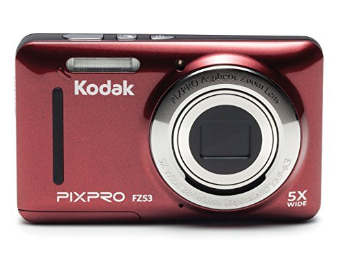 Kodak PIXPRO Friendly Zoom FZ53 16 MP Digital Camera with 5X Optical Zoom and 2.7" LCD Screen (Red)