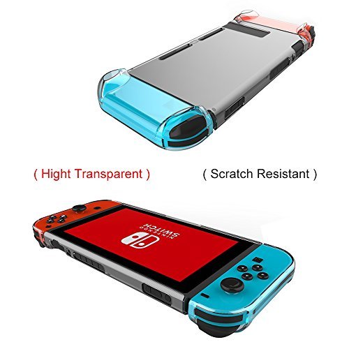 Kungber Anti-Scratch Hard Back Case Cover for Nintendo Switch Transparent Ergonomic Accessories Skin 2017(clear)