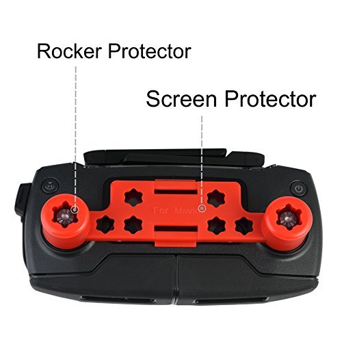 Kuuqa 2 Pcs Upgraded Transport Clip Remote Controller Stick Thumb Protector Screen Guard Bracket with Velcro Strap for DJI Mavic Pro Transmitter (DJI Mavic not Included)