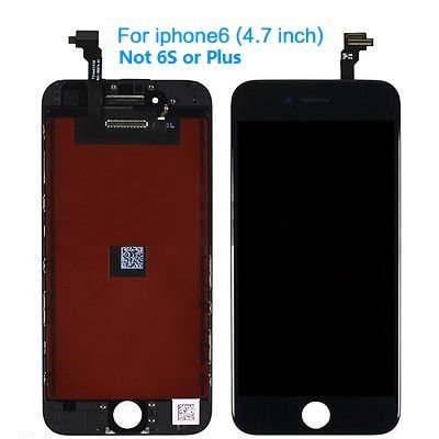 LCD Touch Screen Digitizer Frame Assembly Replacement Set for iPhone 6 (4.7inch) repair+Free Tool (Black) …