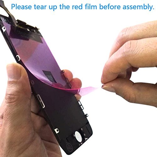 LCD Touch Screen Digitizer Frame Assembly Replacement Set for iPhone 6 (4.7inch) repair+Free Tool (Black) …