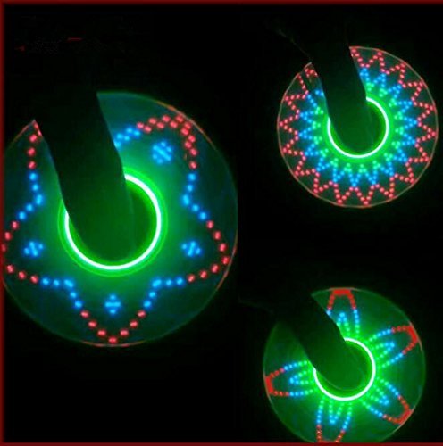 LED Tri Fidget Hand Spinner with Patterns, Ultra Fast Bearings, Finger Toy, Great Gift (LED Graphics)