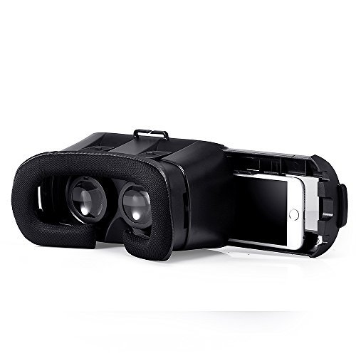 LEMFO VR Case Virtual Reality Headset 3D Glasses Focal and Pupil Distance Adjustable Viewing Video Movie Game Fit for 3.5"-6.0" Mobile Phones