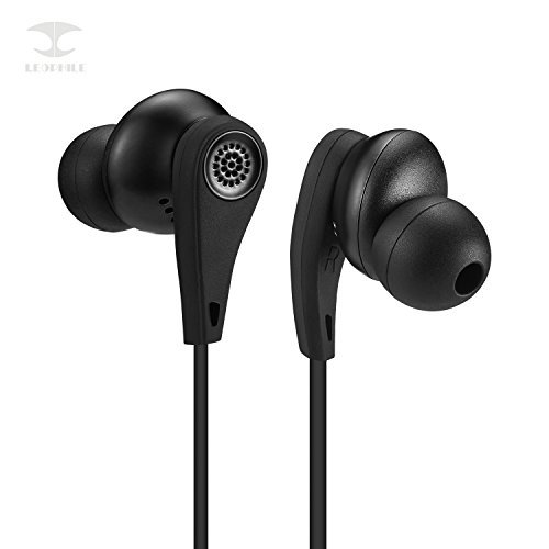 LEOPHILE ZERO Active Noise Cancelling Bluetooth Neckband Headphones, Wireless 4.1 Stereo Headset In Ear Earbuds with Built-in Microphone and Wired Mode - Black