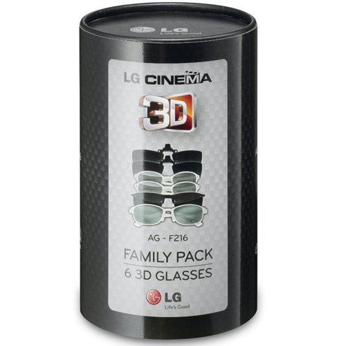 LG AG-F216 Cinema 3D Glasses Family Pack (6-Pairs) for 2011 and Up