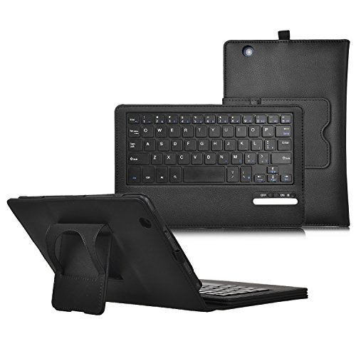 LG G Pad X 8.0 Keyboard case, KuGi ® LG G Pad X 8.0 case -High quality Ultra-thin Detachable Bluetooth Keyboard Stand Portfolio Case / Cover for LG G pad X 8.0 / LG G pad III 8.0 tablet (Black)