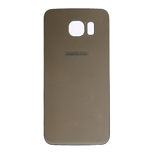 LUVSS New Back Glass Replacement for Samsung Galaxy S6 G920 (All Carriers) Rear Cover Glass Panel Case Door Housing with Adhesive Preinstalled Repair Part (Gold)