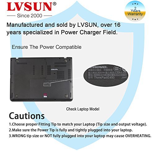 LVSUN Universal Laptop Charger 90W 12-24V One for All - Slim AC Adapter Power Supply Cord with Dual USB Ports for Mobile/Tablet - Compatible with Lenovo HP Toshiba Samsung Acer Asus and Most Notebooks