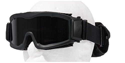 Lancer Tactical Airsoft CA-221BB Goggles Vented Smoke Lens - BLACK