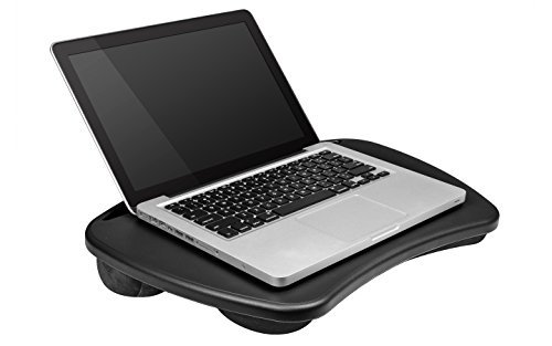 LapGear Lap Desk MyDesk 15 - Black, LapDesk Surface Supports up to 15.6" Laptop, Ultra Soft Fleece Cushion