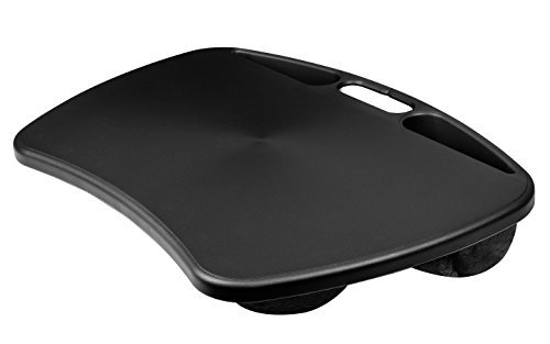 LapGear Lap Desk MyDesk 15 - Black, LapDesk Surface Supports up to 15.6" Laptop, Ultra Soft Fleece Cushion