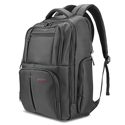 Laptop Backpack with Anti-theft Compartment - OMOTON Computer Travel Daypack Fits Up To 15.6 Inch Laptop, Black