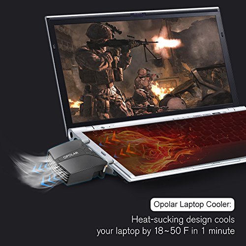 Laptop Fan Cooler with Temperature Display, Rapid Cooling, Auto-Temp Detection, 13 Wind Speed