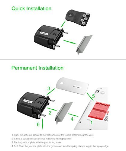 Laptop Fan Cooler with Temperature Display, Rapid Cooling, Auto-Temp Detection, 13 Wind Speed