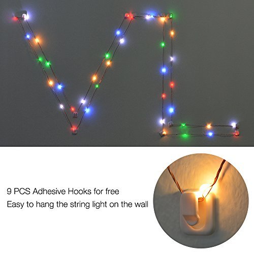 Led String Lights, Sunix 110 LEDs 36 feet Star Starry Copper Wire, Fairy String Lights, Multil-Colour Decorative Rope Lights for Party, Wedding, Garden, Festival