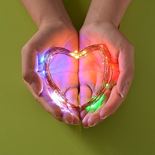 Led String Lights, Sunix 110 LEDs 36 feet Star Starry Copper Wire, Fairy String Lights, Multil-Colour Decorative Rope Lights for Party, Wedding, Garden, Festival